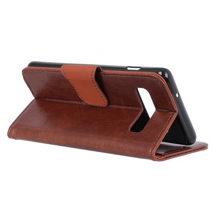 Hülle Samsung Galaxy S10 Glänzendes Leder-Effekt Hülle Samsung Galaxy S10 Glänzendes Leder-Effekt