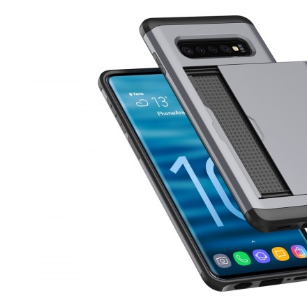 Hülle Samsung Galaxy S10 Rigid Flashy Kartenhalter