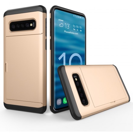 Hülle Samsung Galaxy S10 Rigid Flashy Kartenhalter