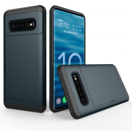 Hülle Samsung Galaxy S10 Rigid Flashy Kartenhalter