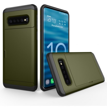 Hülle Samsung Galaxy S10 Rigid Flashy Kartenhalter