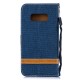 Samsung Galaxy S10 Lite Stoff & Lederoptik Tasche mit Riemen
