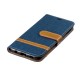 Samsung Galaxy S10 Lite Stoff & Lederoptik Tasche mit Riemen
