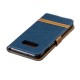 Samsung Galaxy S10 Lite Stoff & Lederoptik Tasche mit Riemen