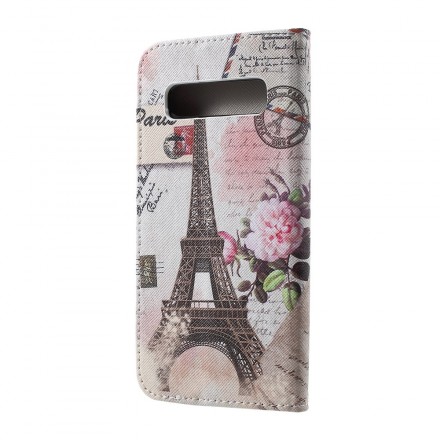 Samsung Galaxy S10 Eiffelturm Retro Tasche