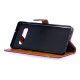 Samsung Galaxy S10 Plus Tasche Stoff und Lederoptik mit Riemen