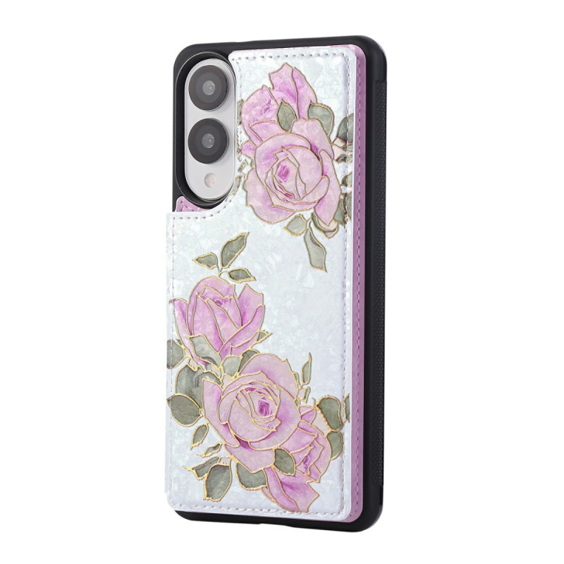 Samsung Galaxy S25 Edge Cover Kartenhalter Floral