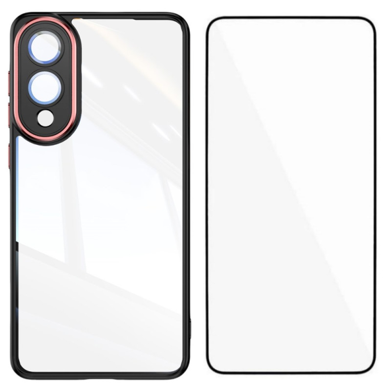 Samsung Galaxy S25 Edge Silicone Cover mit Displayschutz aus gehärtetem Glas