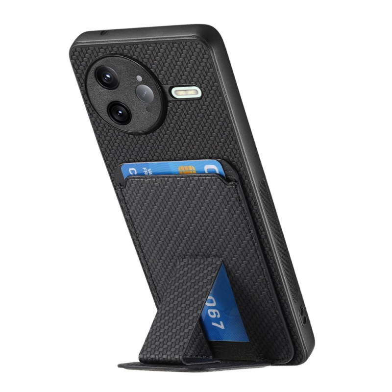 Poco F7 Ultra 5G Kohlefaser
 Cover mit Kartenhalter und integriertem Halter