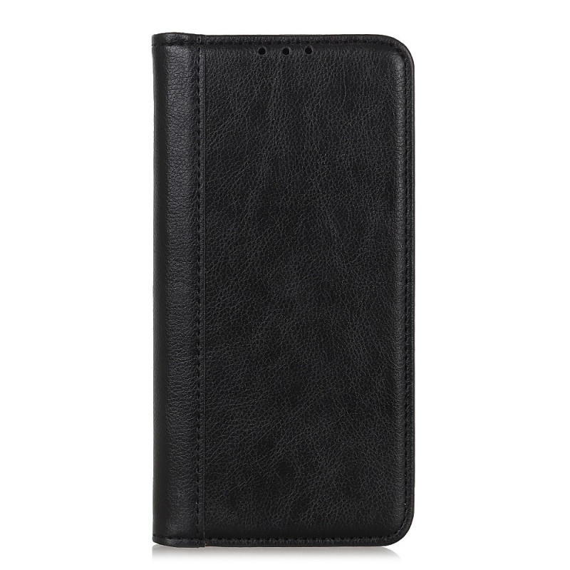 Flip Cover Realme C67 Gespaltenes Leder