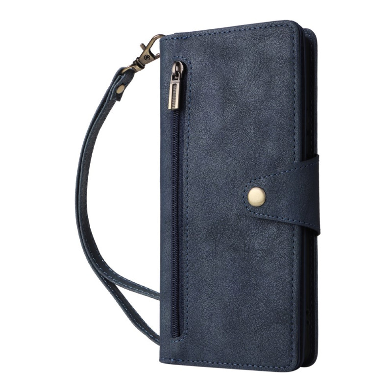 Xiaomi Redmi Note 14 Pro 4G Tasche mit Reißverschluss und Trageriemen