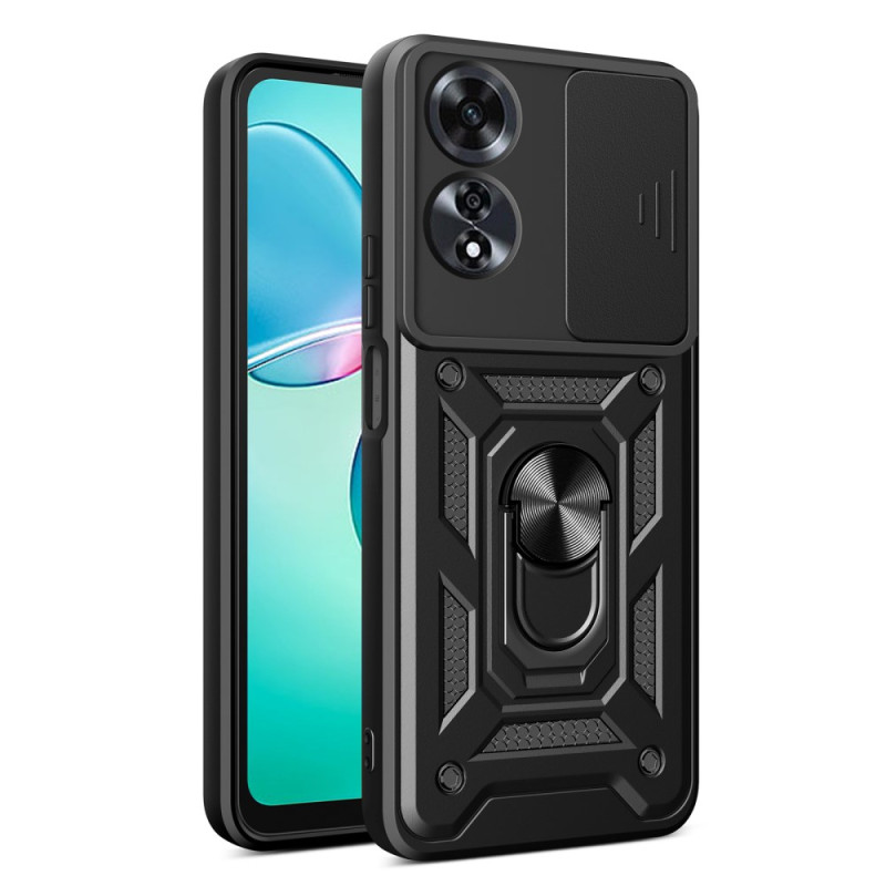 Oppo A60 4G Ultra Robust Cover mit verschiebbarem Kameradeckel und Halterung