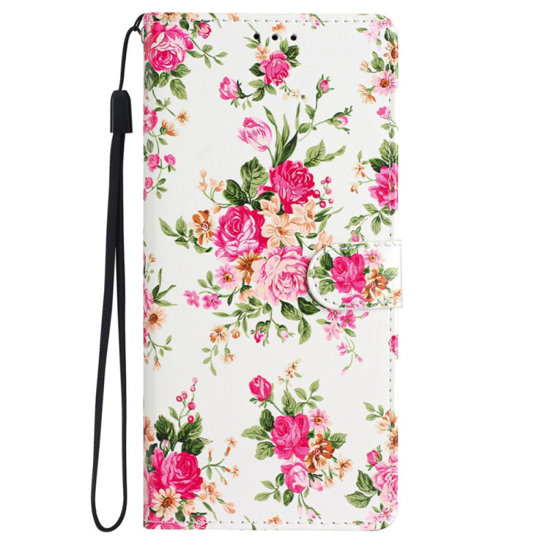 Hülle Oppo A60 4G Rote Blumen