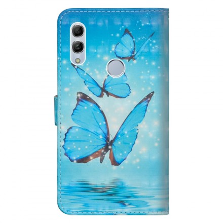 Hülle Honor 10 Lite / Huawei P Smart 2019 fliegende blaue Schmetterlinge