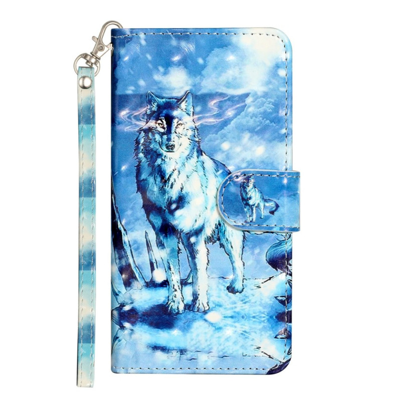 Honor 400 Lite Schneewolf Tasche mit Trageriemen