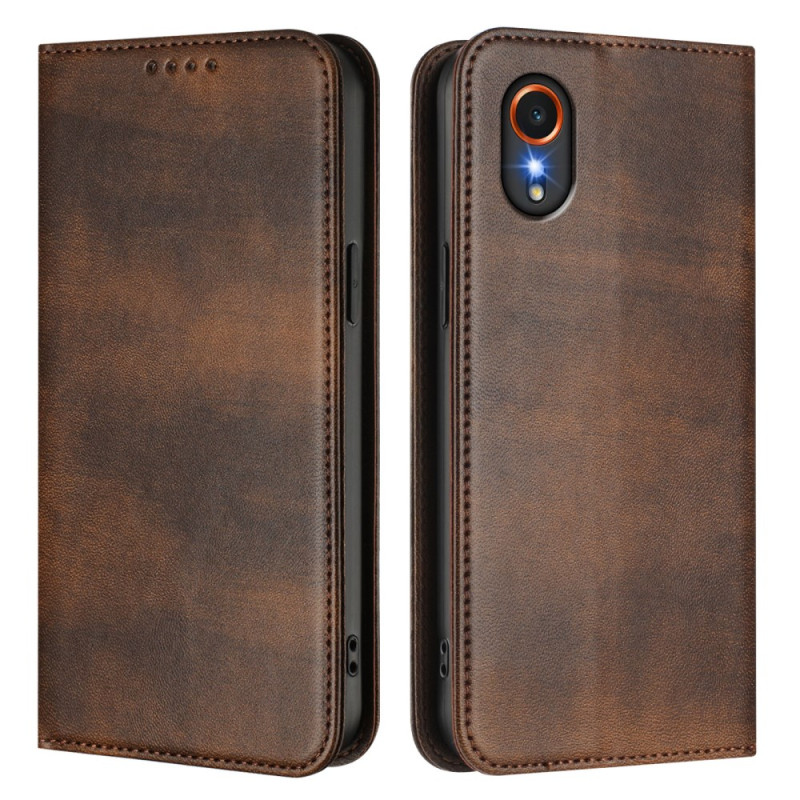 Flip Cover Samsung Galaxy Xcover 7 Vintage Style RFID-Schutz