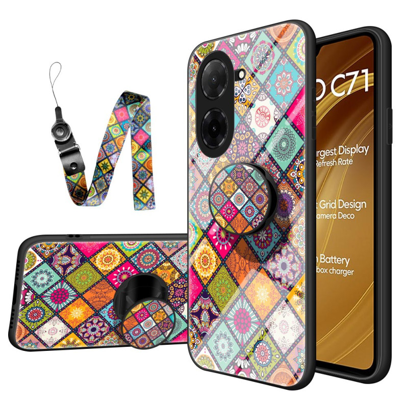 Cover Poco C71 Halterung und Riemen Patchwork