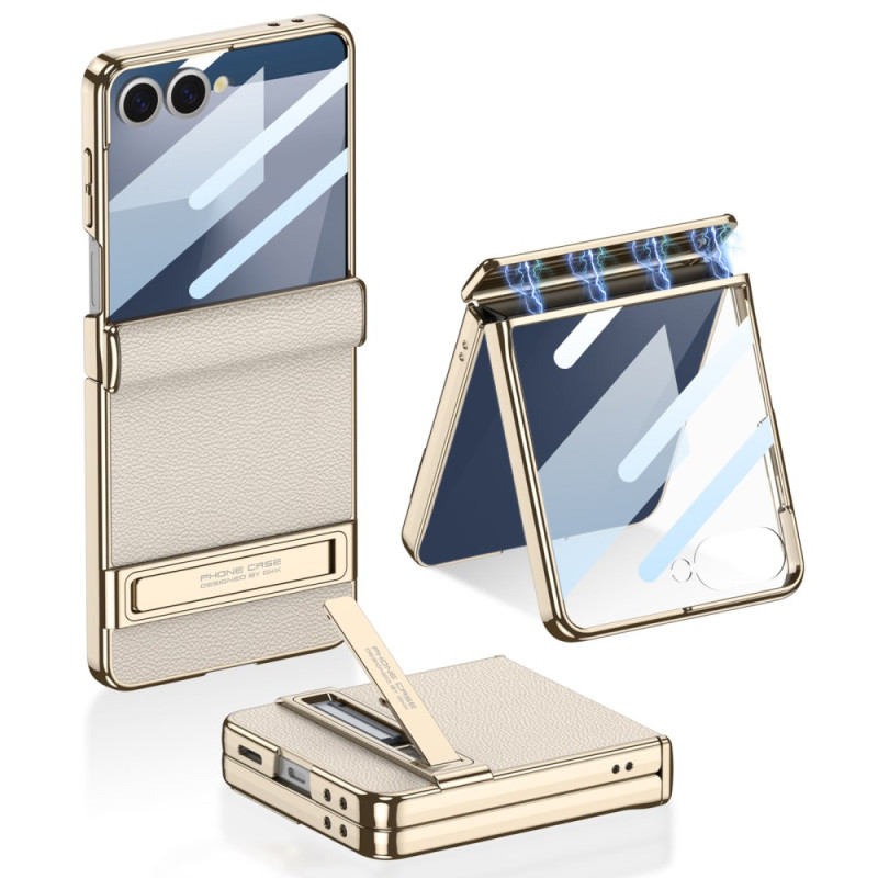 Samsung Galaxy Z Flip 7 Kunstlederhülle und GKK-Halterung