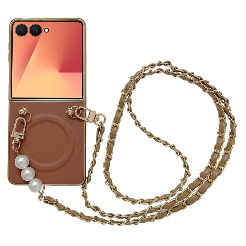 Samsung Galaxy Z Flip 7 Cover Magnetischer Schulterriemen Charm