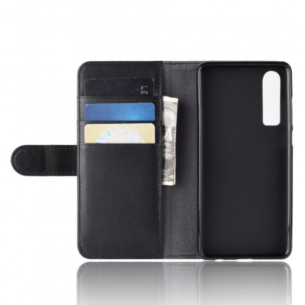 Housse Huawei P30 Cuir Fendu Housse Huawei P30 Cuir Fendu