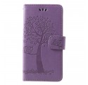 Huawei P30 Hülle Baum und Eulen mit Riemen