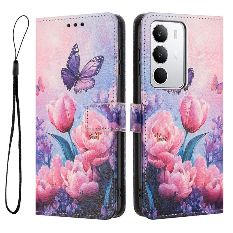 Hülle Realme C71 Rosenblüten und Schmetterling