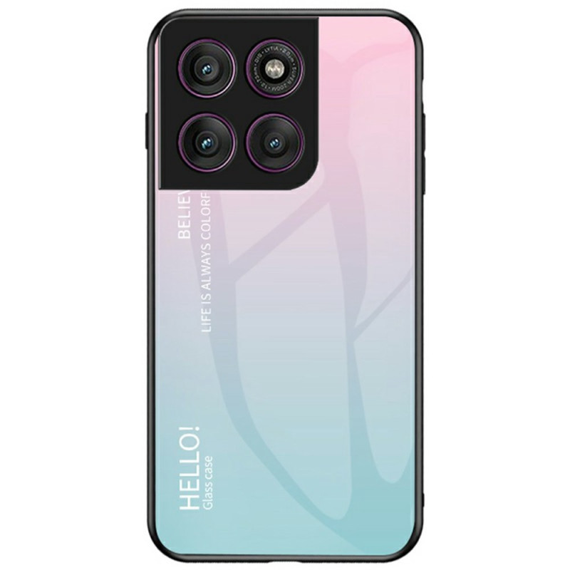 Motorola Edge 60 Pro Hülle aus gehärtetem Glas Hello