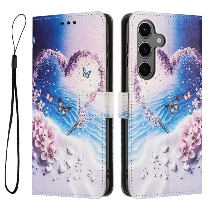 Samsung Galaxy S25 FE Hülle Herz und Schmetterlinge