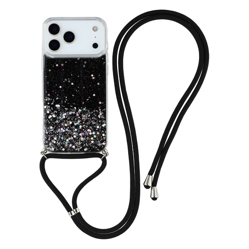 iPhone 17 Pro Kordelzughülle Glitter