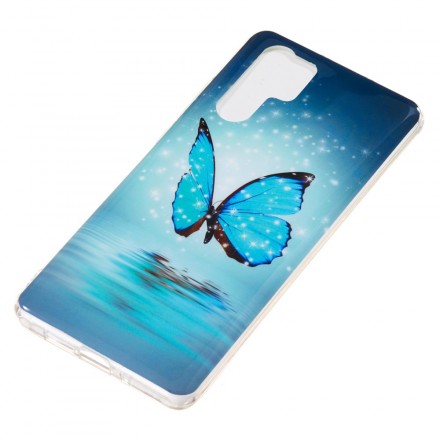 Huawei P30 Pro Schmetterling Cover Blau Fluoreszierend