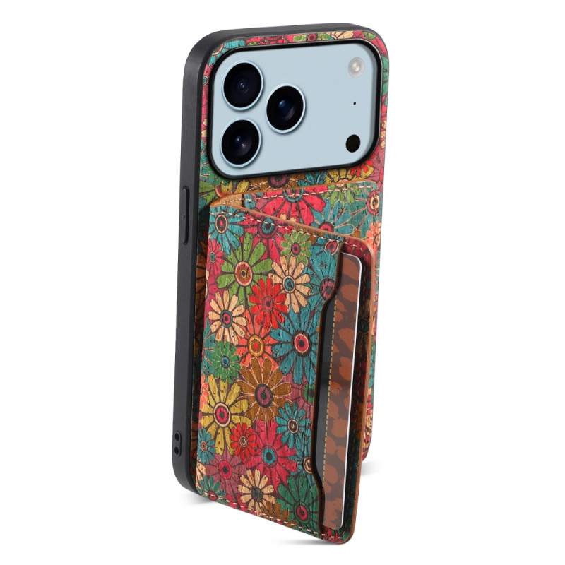 iPhone 17 Pro Cover mit Blumenmuster und integriertem Ständer