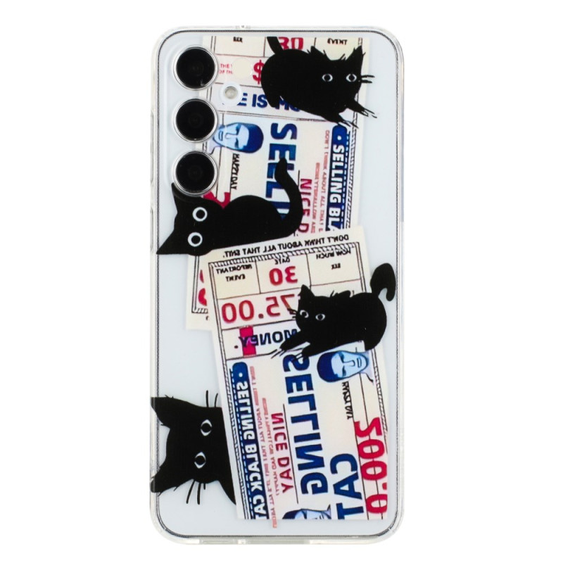 Samsung Galaxy A17 4G / 5G 4 Schwarze Katzen Cover
