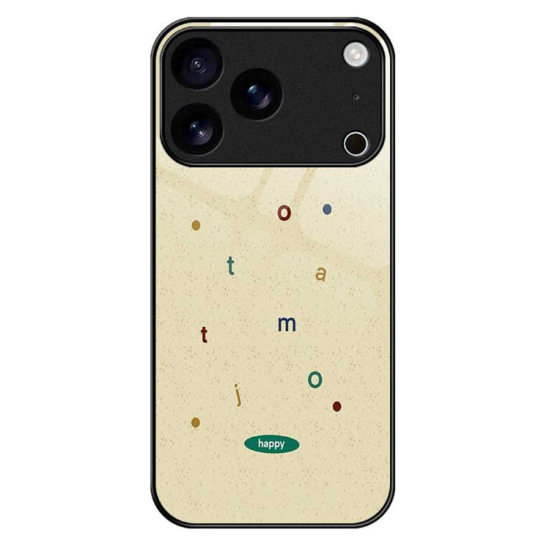 iPhone 17 Pro Max Hülle aus gehärtetem Glas Happy