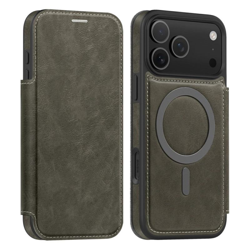 Flip Cover iPhone 17 Pro Max Kompatibel mit MagSafe mit RFID-Kartenhalter