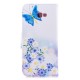 Hülle Samsung Galaxy J4 Plus Gemalte Schmetterlinge und Blumen