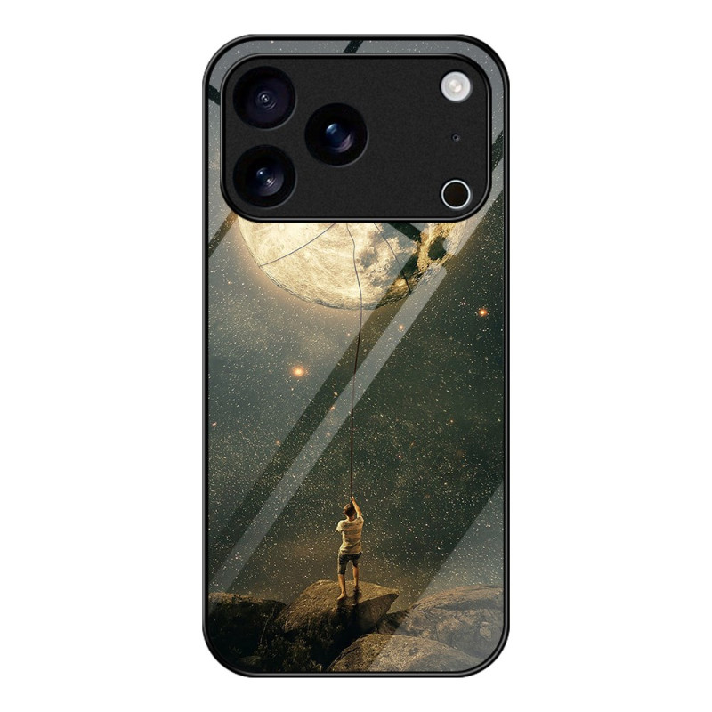iPhone 17 Pro Max Hülle aus gehärtetem Glas mit Mondmotiv