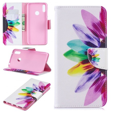 Huawei Y7 2019 Hülle Aquarell Blume