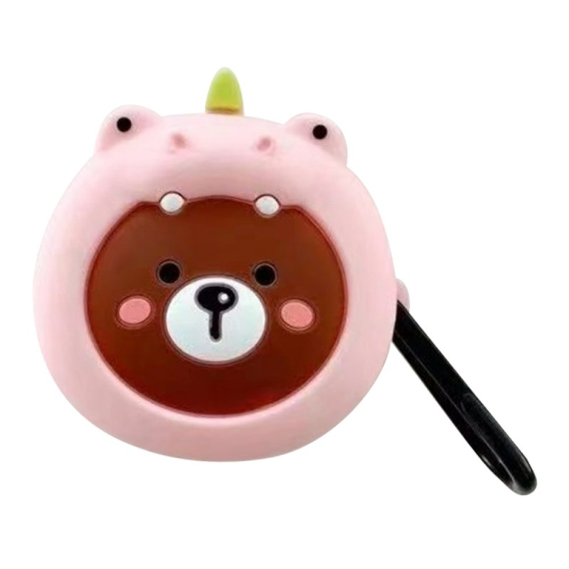 Samsung Galaxy Buds FE Cover Dinosaurier und Bär Rosa