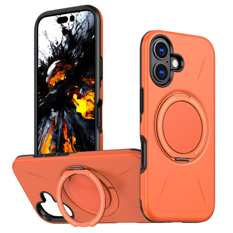 MagSafe iPhone 16 Plus Cover mit drehbarer Halterung in Metalloptik