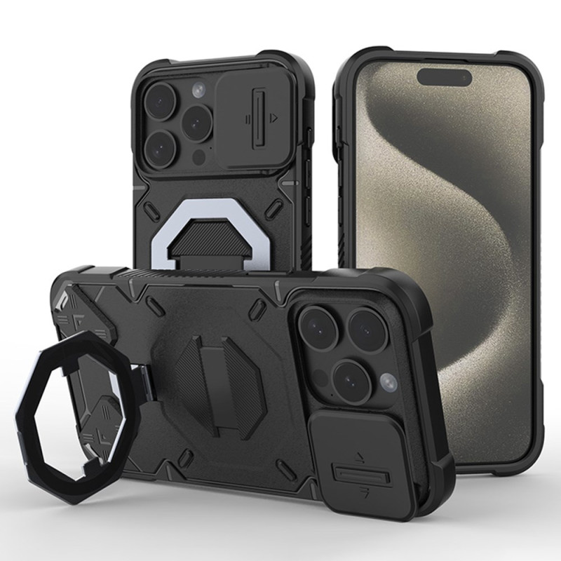 iPhone 15 Pro Max Cover Magsafe Militärischer Schutz mit Riemen
