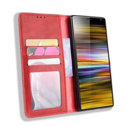 Flip Cover Sony Xperia 10 Kunstleder Vintage Uni Flip Cover Sony Xperia 10 Kunstleder Vintage Uni