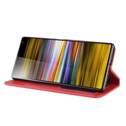 Flip Cover Sony Xperia 10 Kunstleder Vintage Uni Flip Cover Sony Xperia 10 Kunstleder Vintage Uni