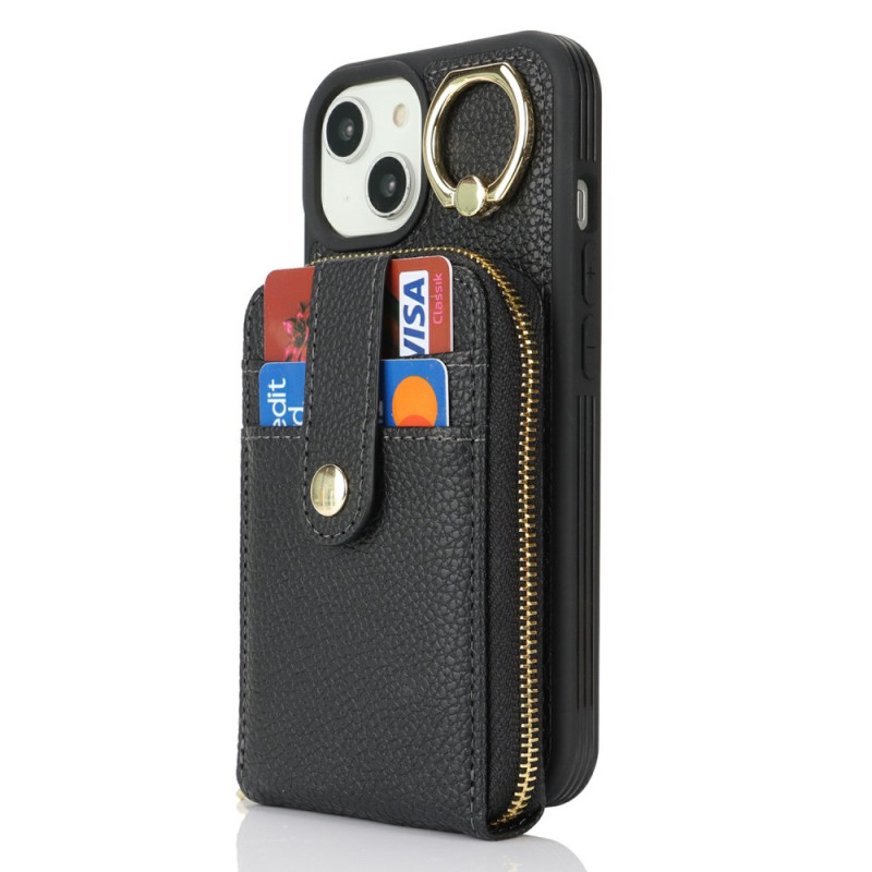 iPhone Cover 14 / 13 Tasche mit Reißverschluss und Ring