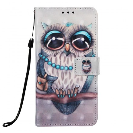 Samsung Galaxy A30 Miss Eule Tasche mit Riemen
