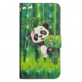 Huawei Y6 2019 Hülle Panda und Bambus