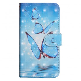 Hülle Huawei Y6 2019 Blaue Schmetterlinge Fliegendes