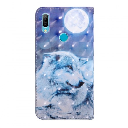 Hülle Huawei Y6 2019 Wolf im Mondlicht
