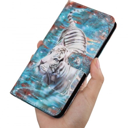 Hülle Huawei Y6 2019 Tiger im Wasser