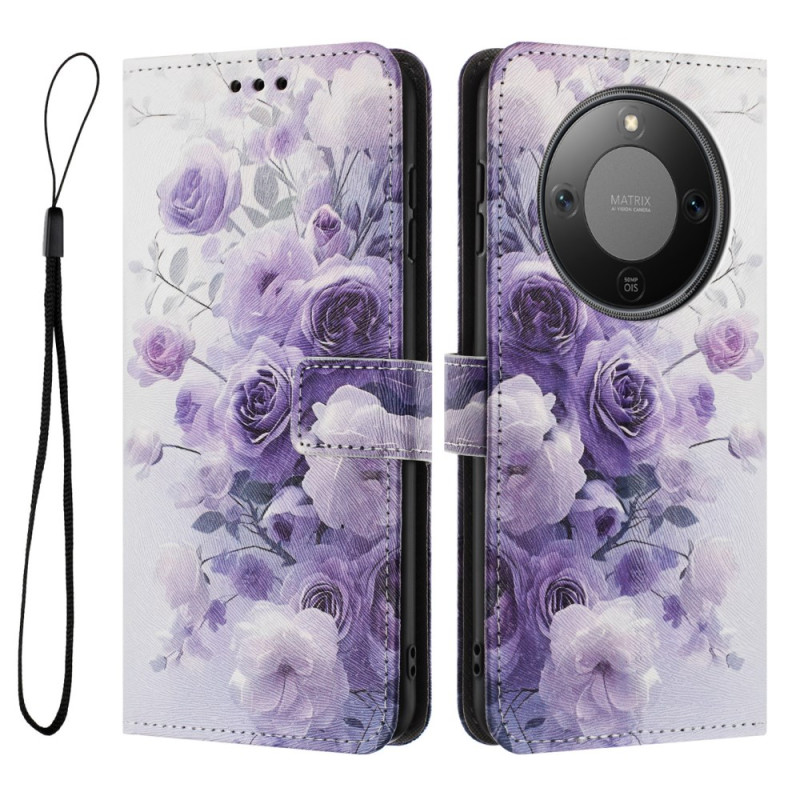 Honor Magic 8 Lite Hülle Violette Blumen