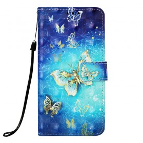 Samsung Galaxy A50 Hülle Goldene Schmetterlinge